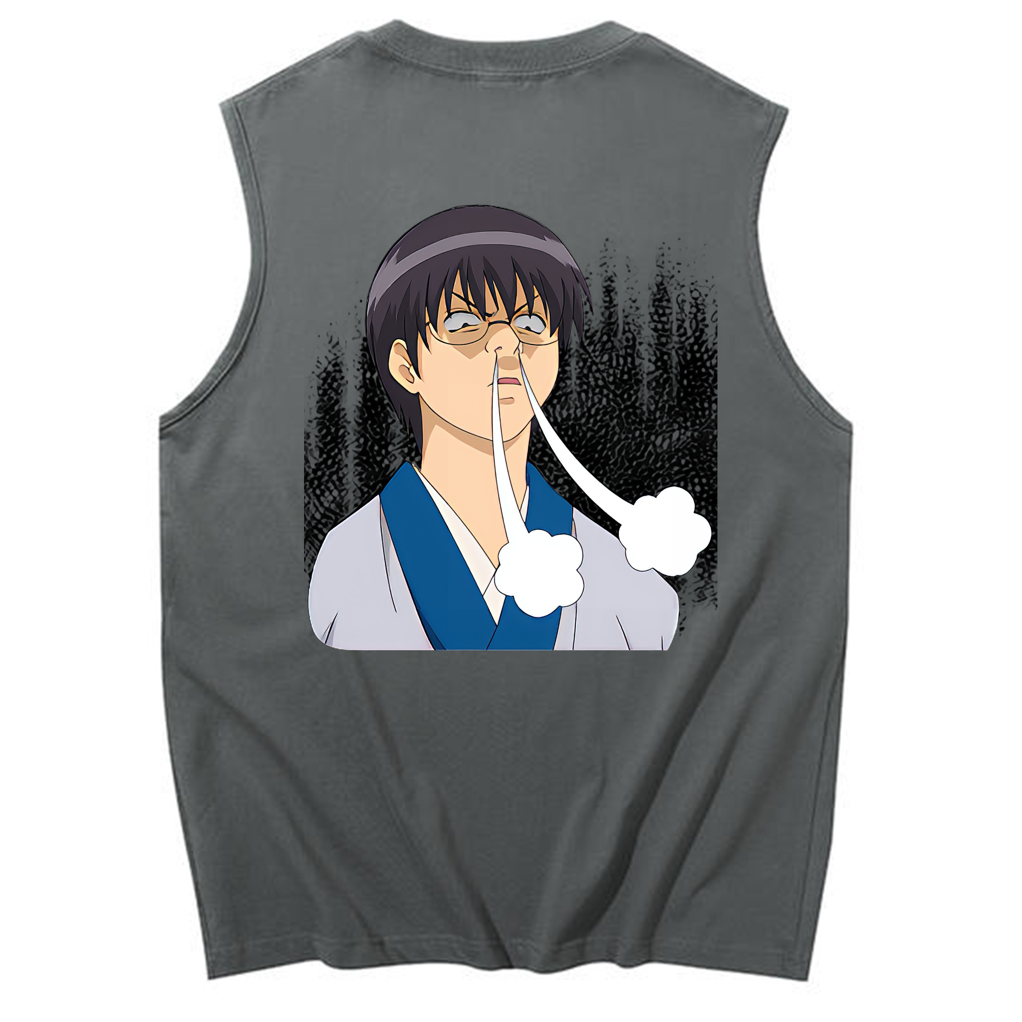 （画像用） ぎんたま 坂田銀時（さかたぎんとき） 神楽 志村新八（しむら しんぱち） GINTAMA Sakata Gintoki Kagura Shimura Shinpachi コットン100％タンクトップ（背面プリント）